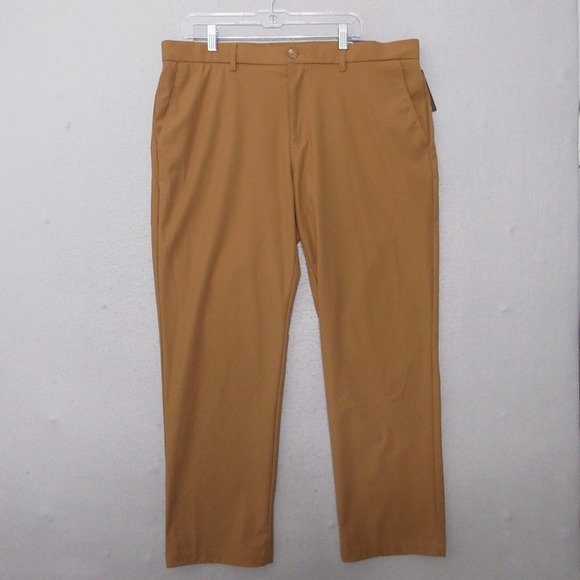 Callaway Pants Chino Men 38 30 Brown Golf Performance Opti Dry UPF Stretch‎ NWT - Picture 1 of 12